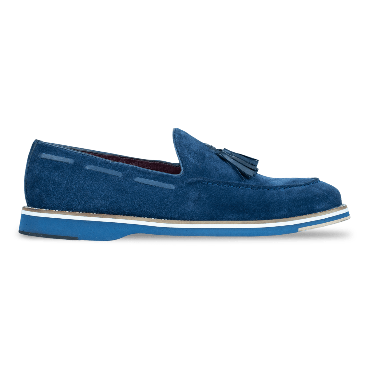 Mocassin homme daim bleu main image 0