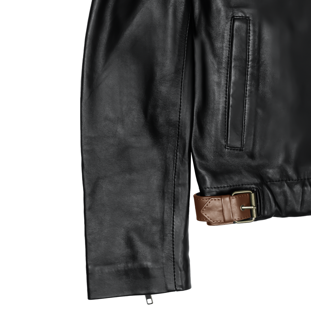 Kylie: Jacket Femme - Cuir Noir