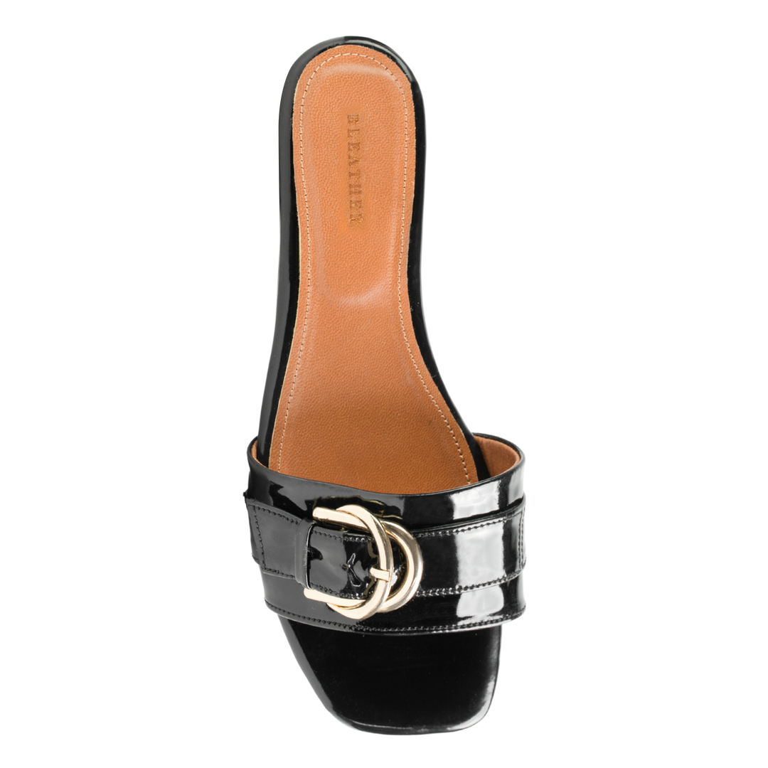 Azure : Sandales Femme - Cuir Noir