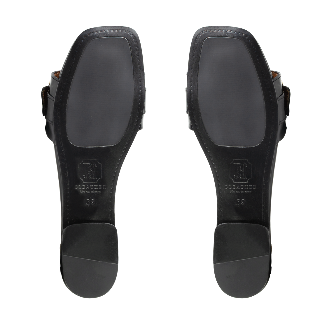 Azure : Sandales Femme - Cuir Noir
