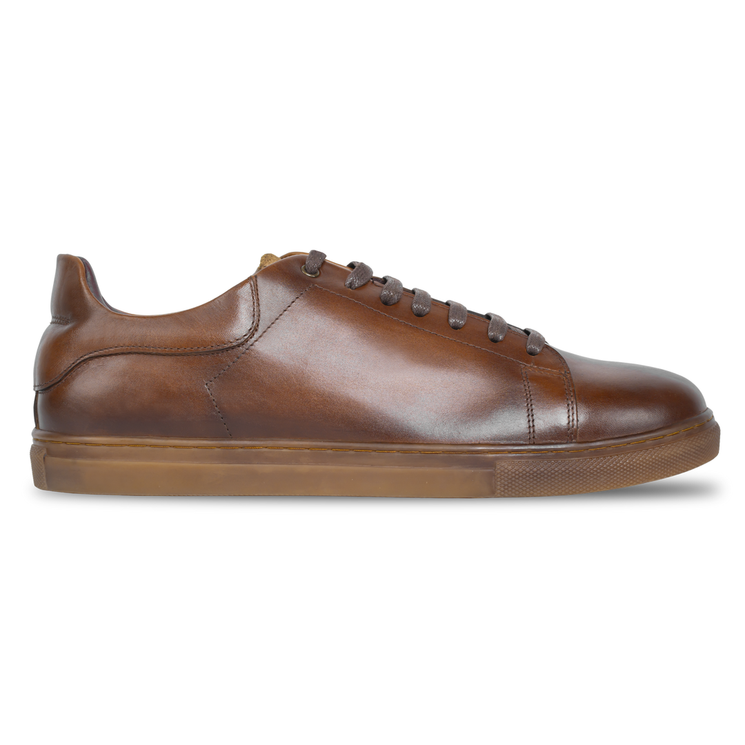 Stanley : Sneakers Homme - Cuir Tabac