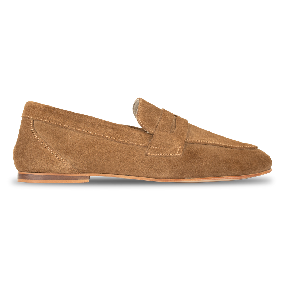 Sia: mocassin Femme - Daim Beige