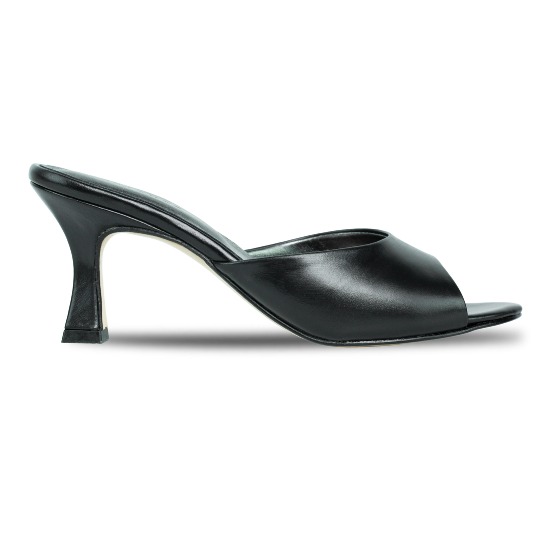 Olga : Sandales Femme - Cuir Noir