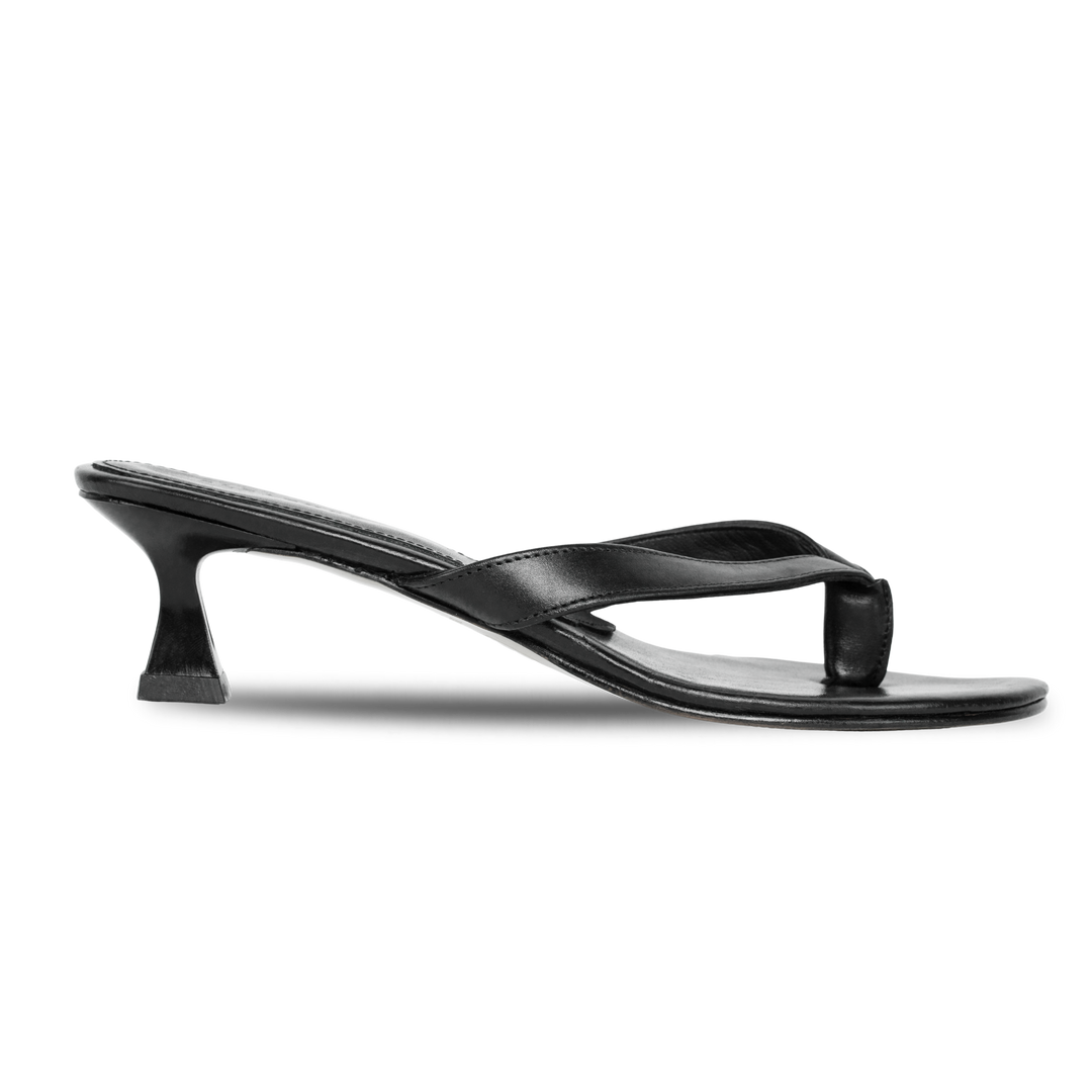 Celestine : Sandales Femme - Cuir Noir