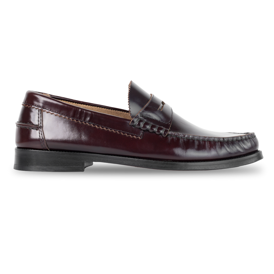Wallas : Mocassin Homme - Cuir Bordeaux