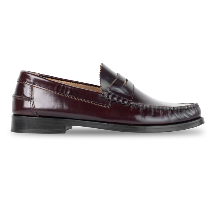 Wallas : Mocassin Homme - Cuir Bordeaux