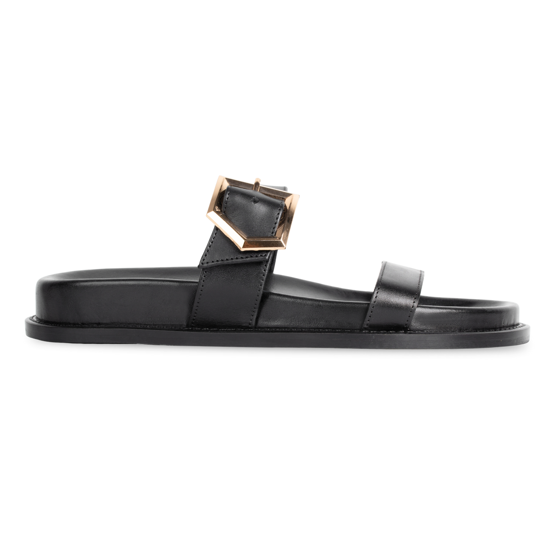Penelope : Sandales Femme - Cuir Noir