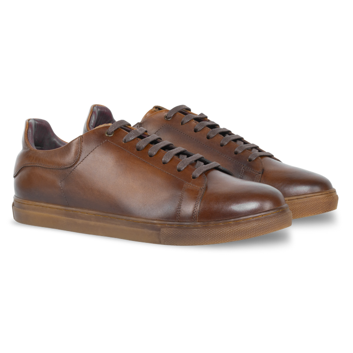 Stanley : Sneakers Homme - Cuir Tabac