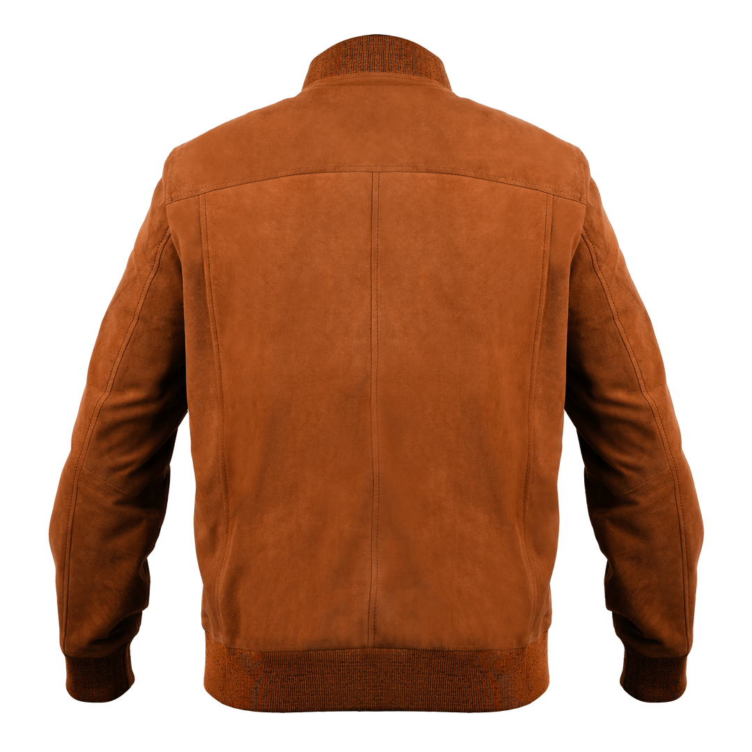 Bomber: Jacket Homme - daim tabac