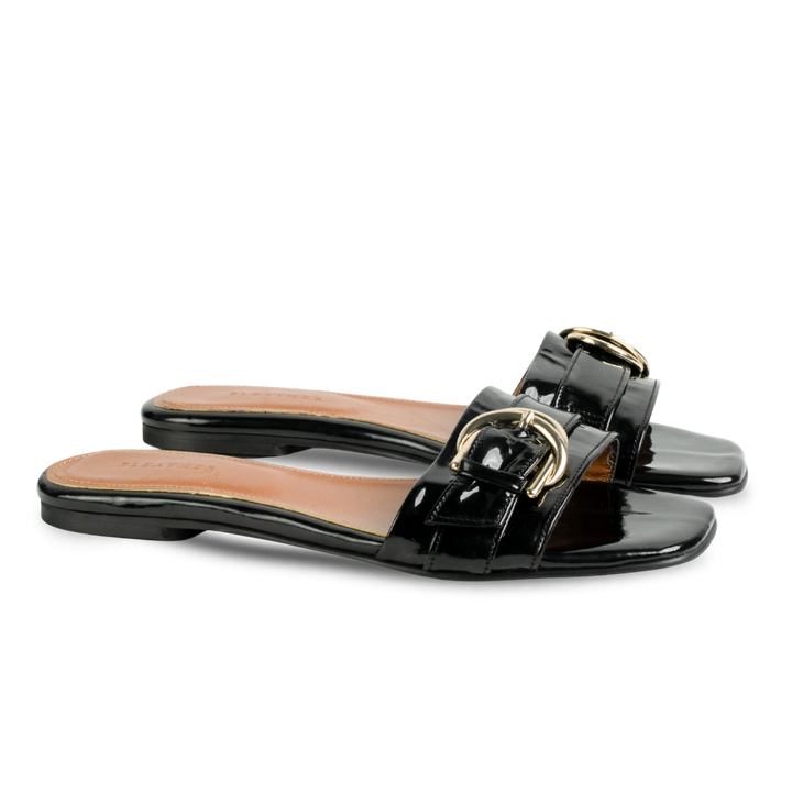 Azure : Sandales Femme - Cuir Noir