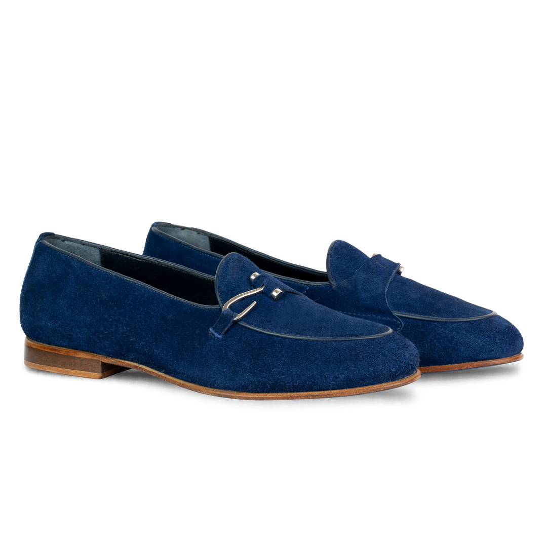 Francis: Mocassin Homme - Daim Bleu