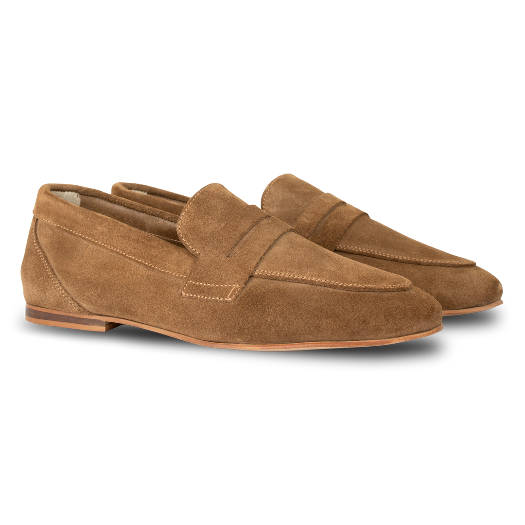 Sia: mocassin Femme - Daim Beige