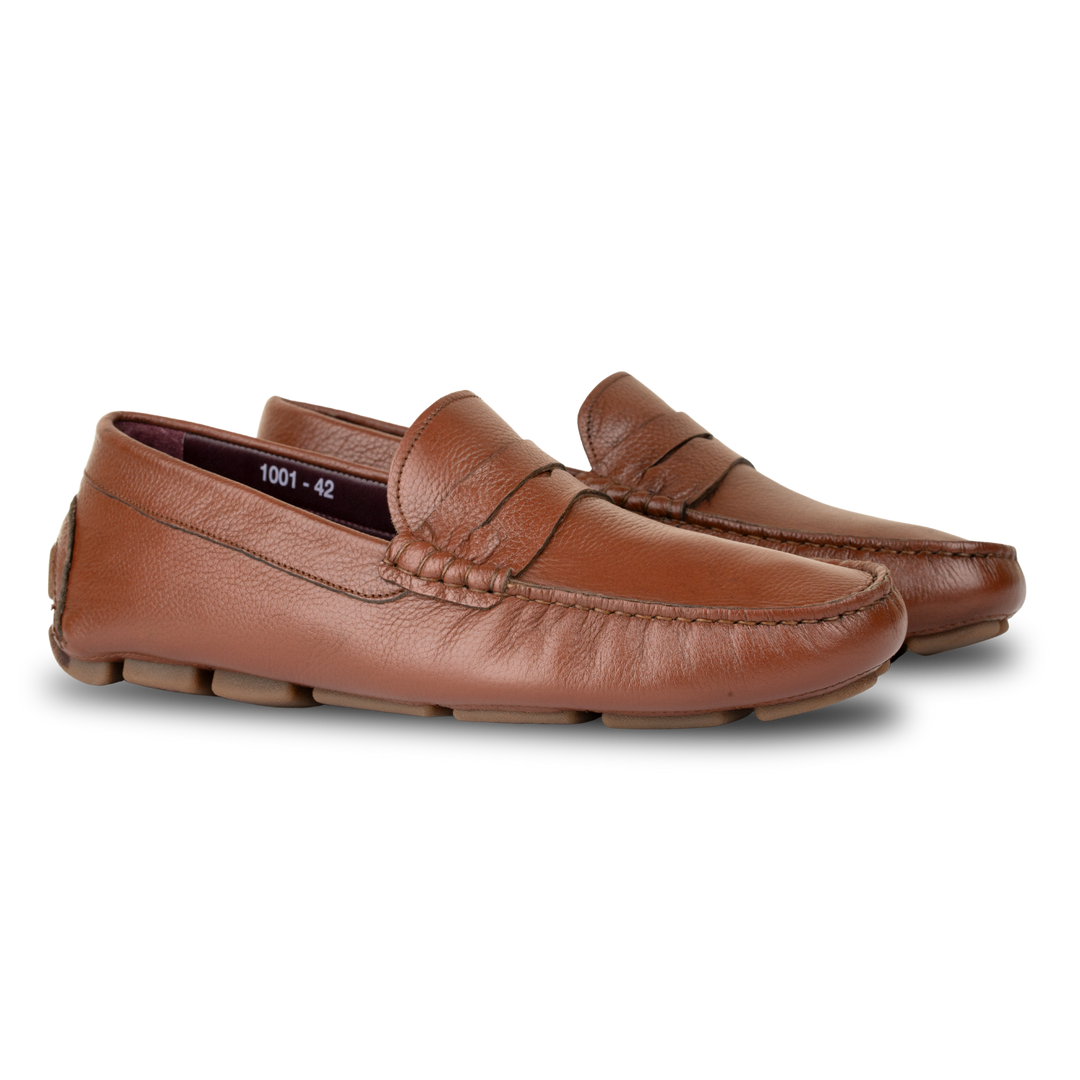 Harvey : Mocassin Homme - Tabac grainé