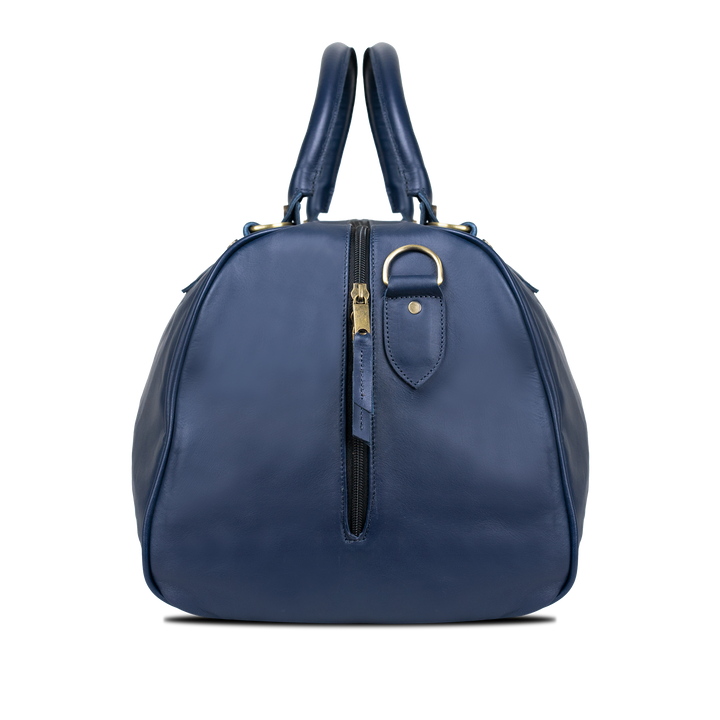 TheAristocrat: Sac de Voyage - Cuir Bleu - Bleather Maroc