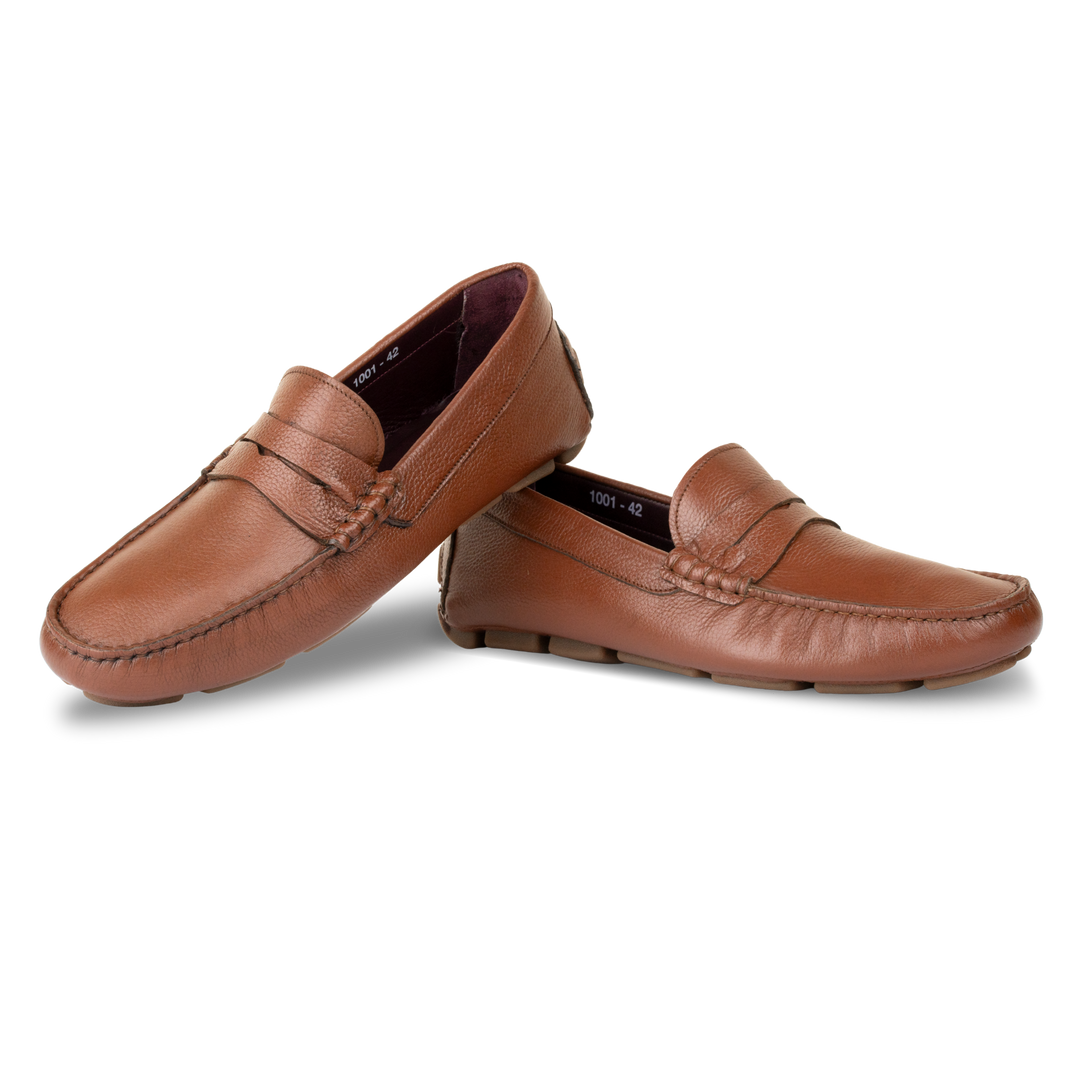 Harvey : Mocassin Homme - Tabac grainé