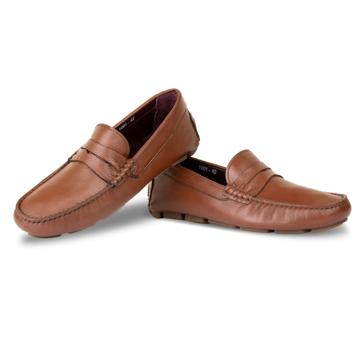 Harvey : Mocassin Homme - Tabac grainé