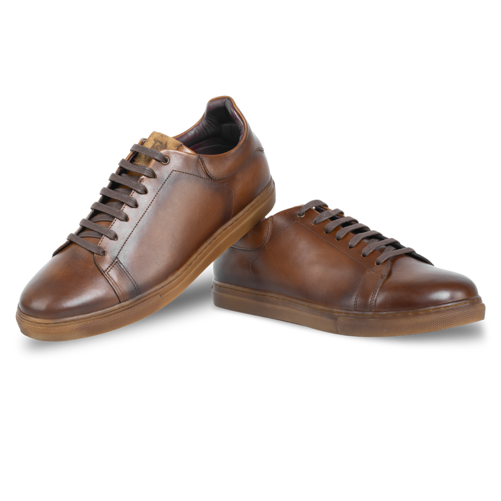 Stanley : Sneakers Homme - Cuir Tabac