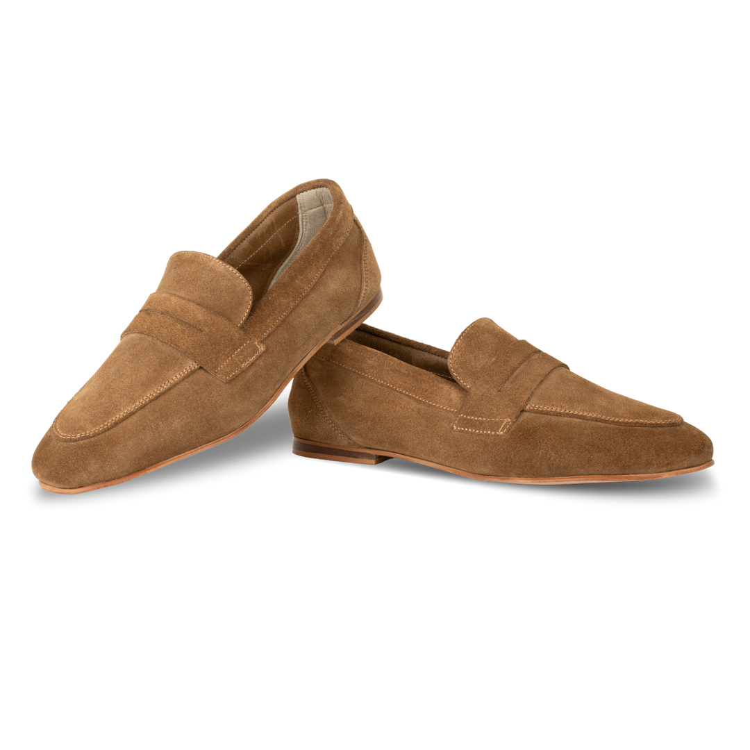 Sia: mocassin Femme - Daim Beige