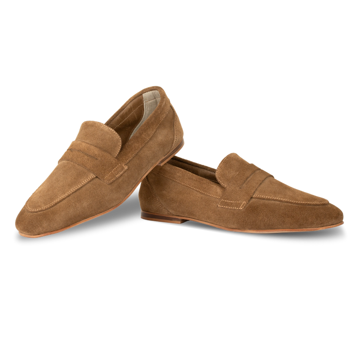 Sia: mocassin Femme - Daim Beige
