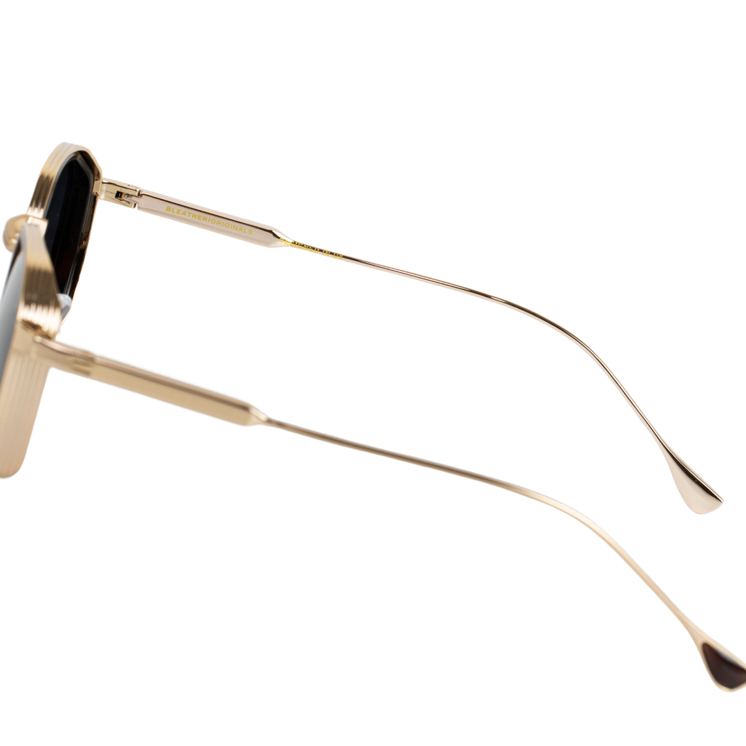 Wisteria C2 : Lunettes de soleil de luxe Doré Noir Havane