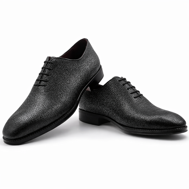 James: Richelieu Homme - Cuir Noir Graphite