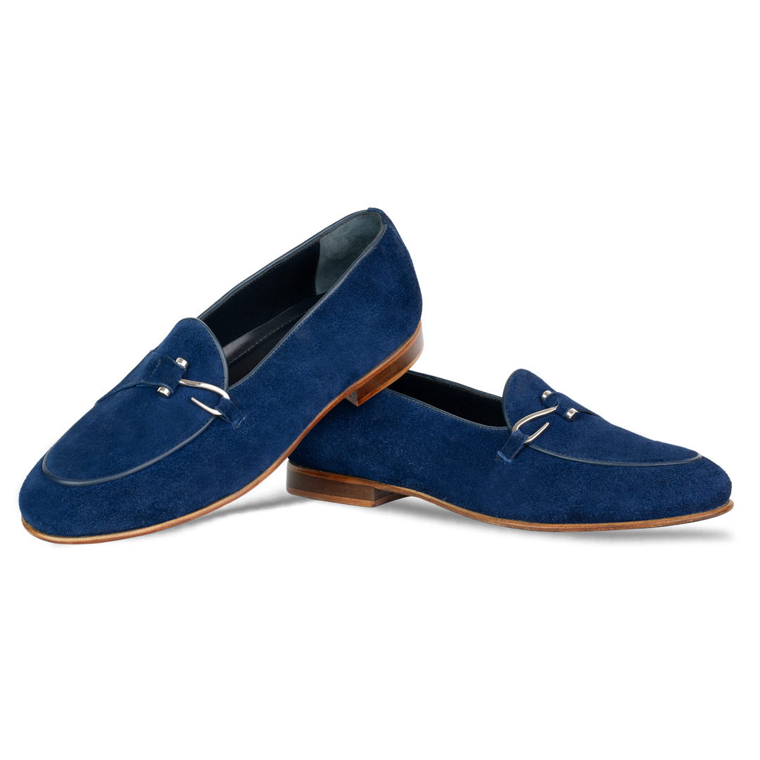 Francis: Mocassin Homme - Daim Bleu