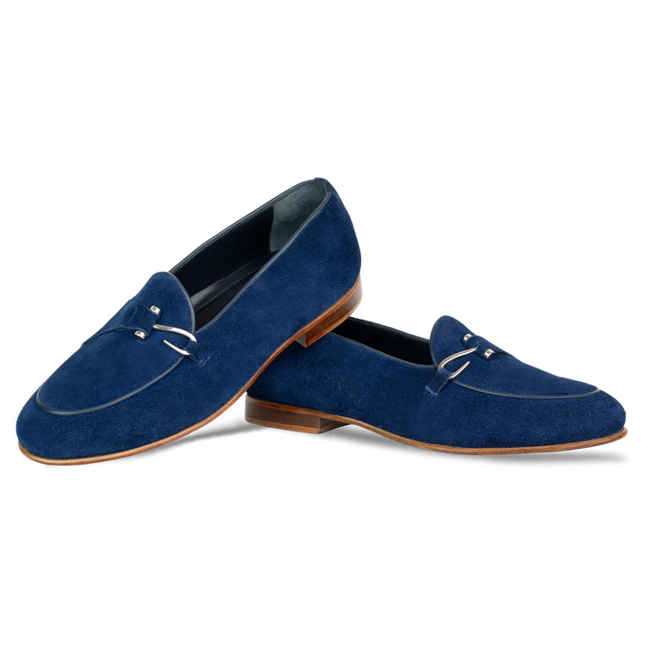 Francis: Mocassin Homme - Daim Bleu