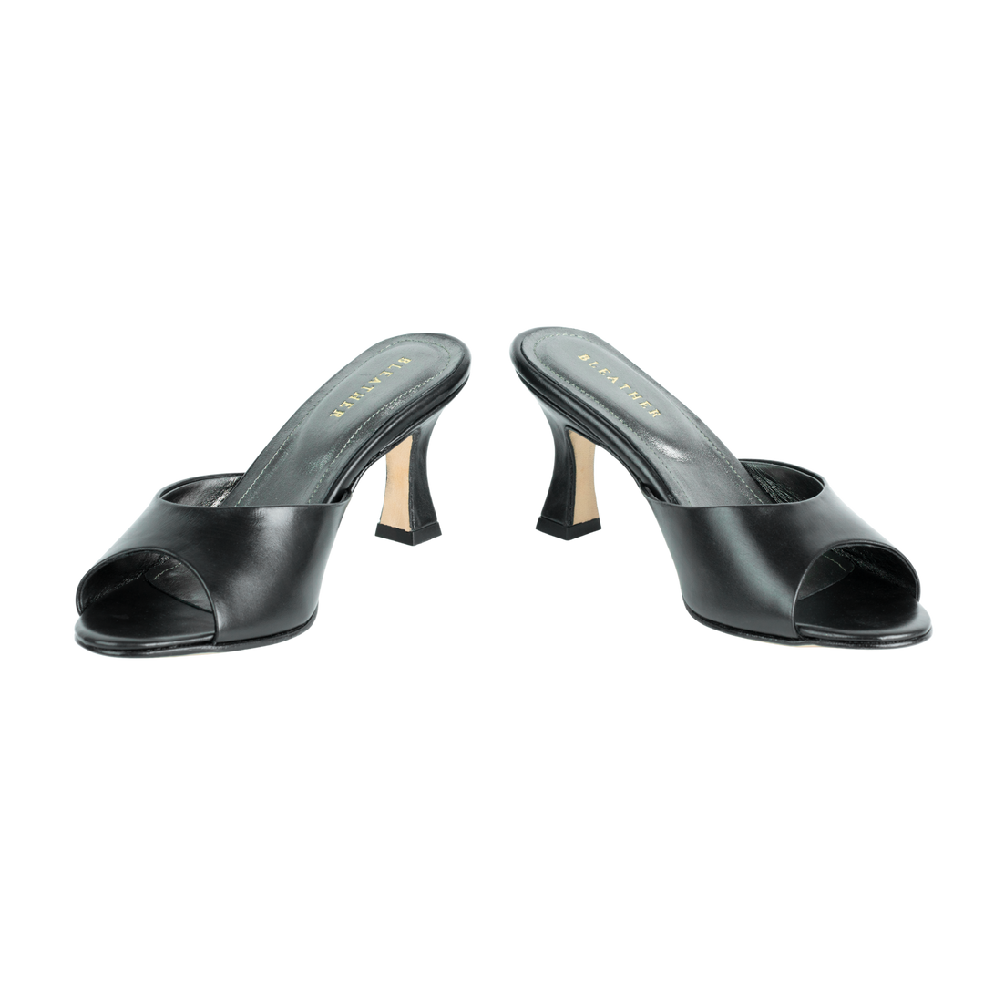 Olga : Sandales Femme - Cuir Noir