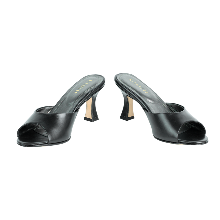 Olga : Sandales Femme - Cuir Noir