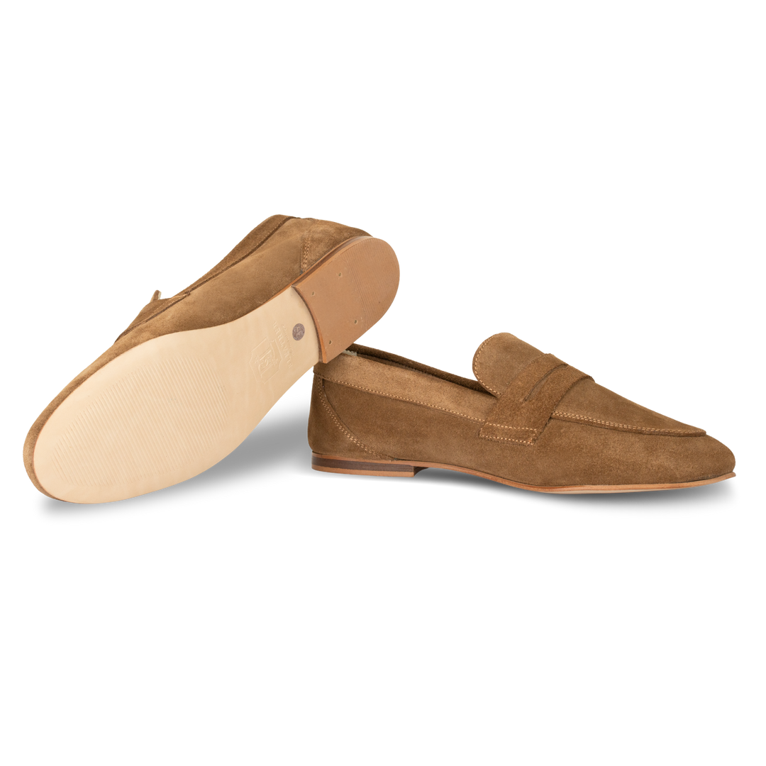 Sia: mocassin Femme - Daim Beige