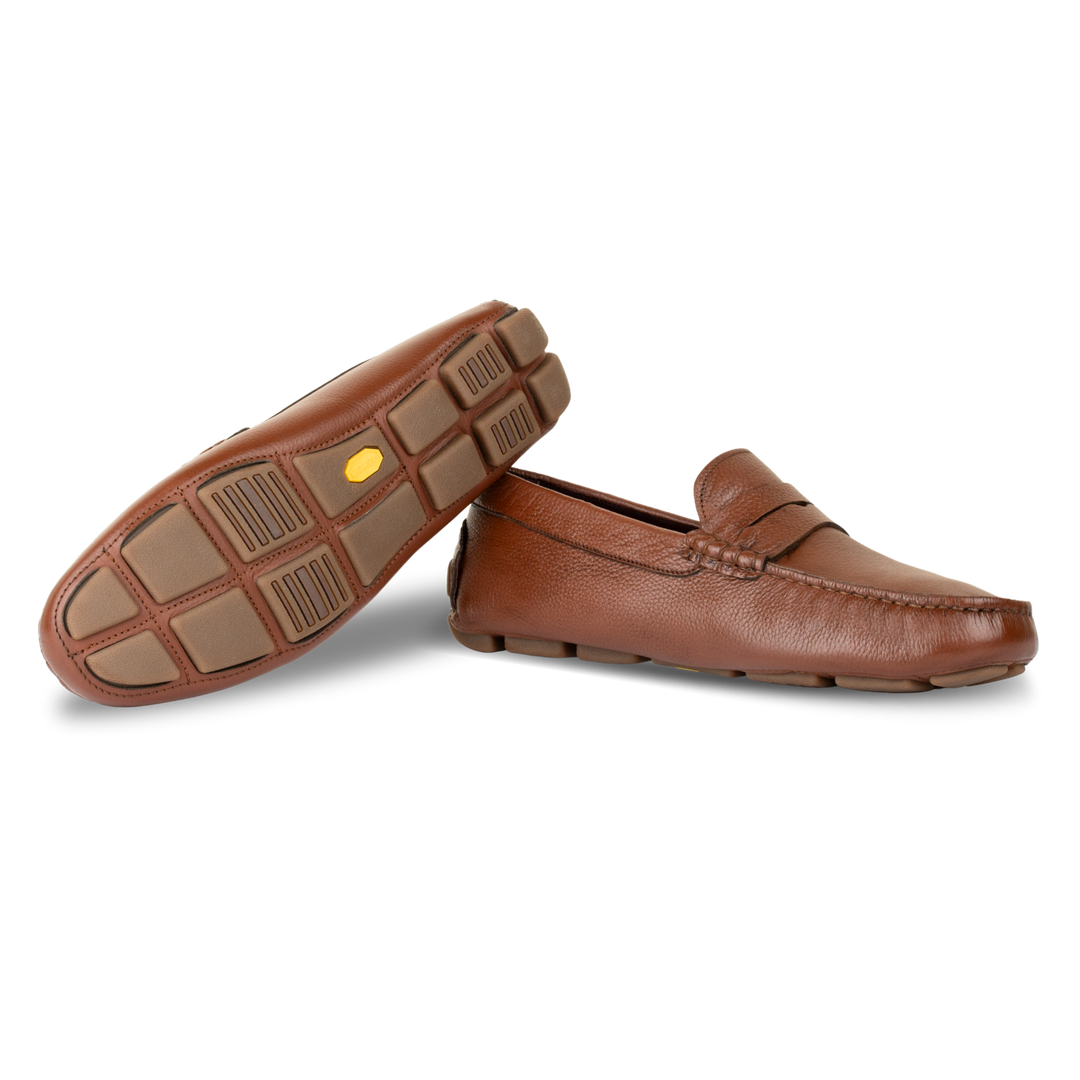 Harvey : Mocassin Homme - Tabac grainé