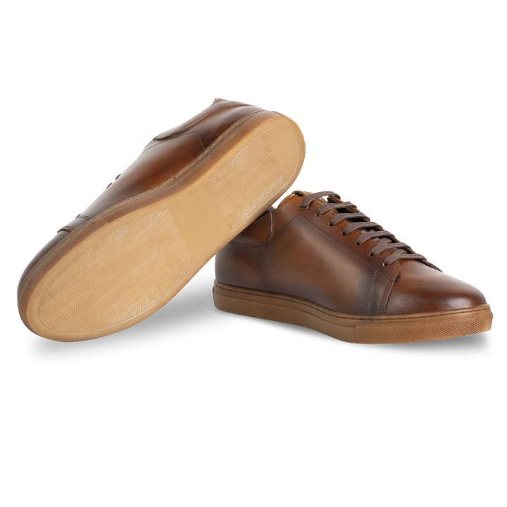 Stanley : Sneakers Homme - Cuir Tabac