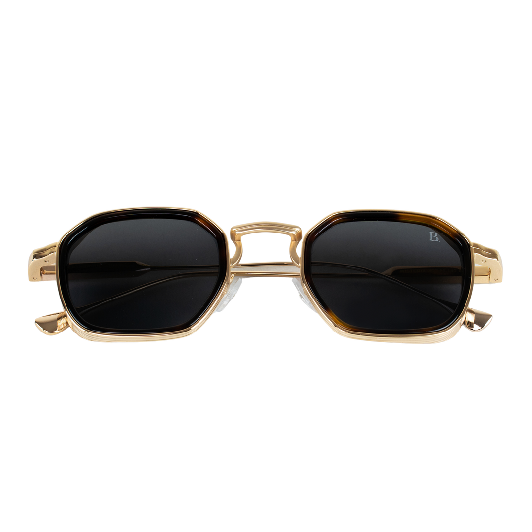 Wisteria C2 : Lunettes de soleil de luxe Doré Noir Havane