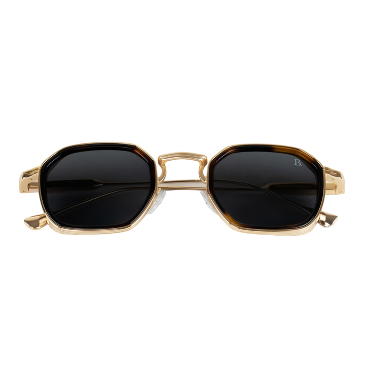 Wisteria C2 : Lunettes de soleil de luxe Doré Noir Havane