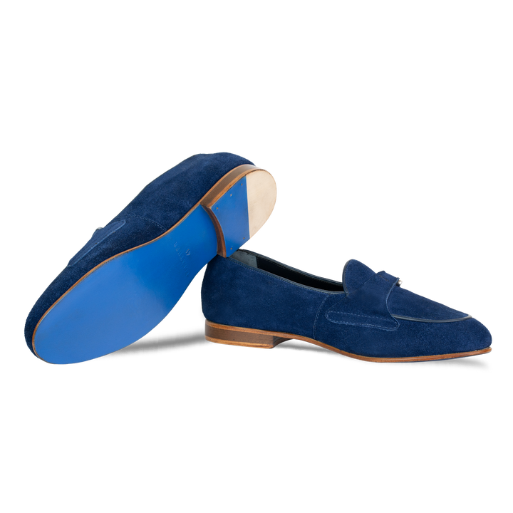 Francis: Mocassin Homme - Daim Bleu