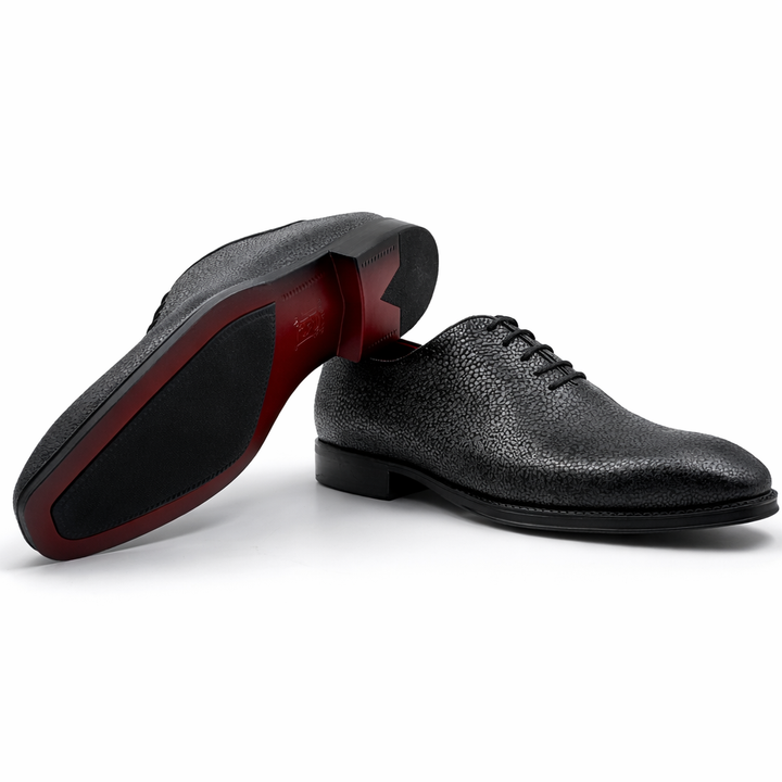 James: Richelieu Homme - Cuir Noir Graphite
