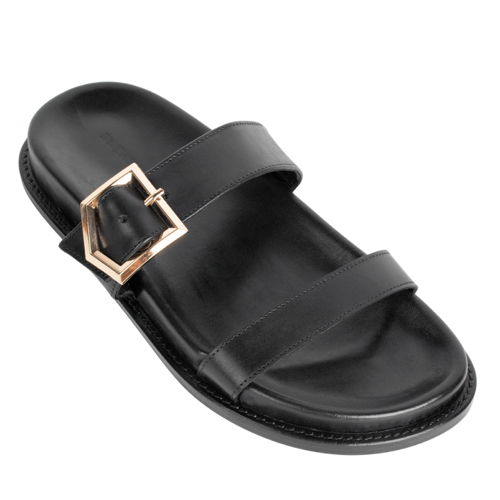 Penelope : Sandales Femme - Cuir Noir