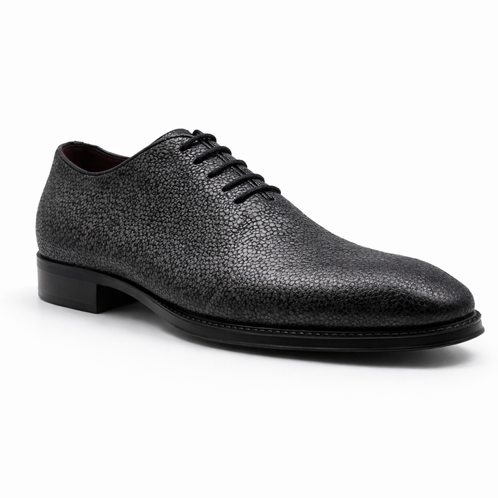 James: Richelieu Homme - Cuir Noir Graphite