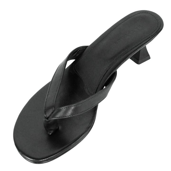 Celestine : Sandales Femme - Cuir Noir