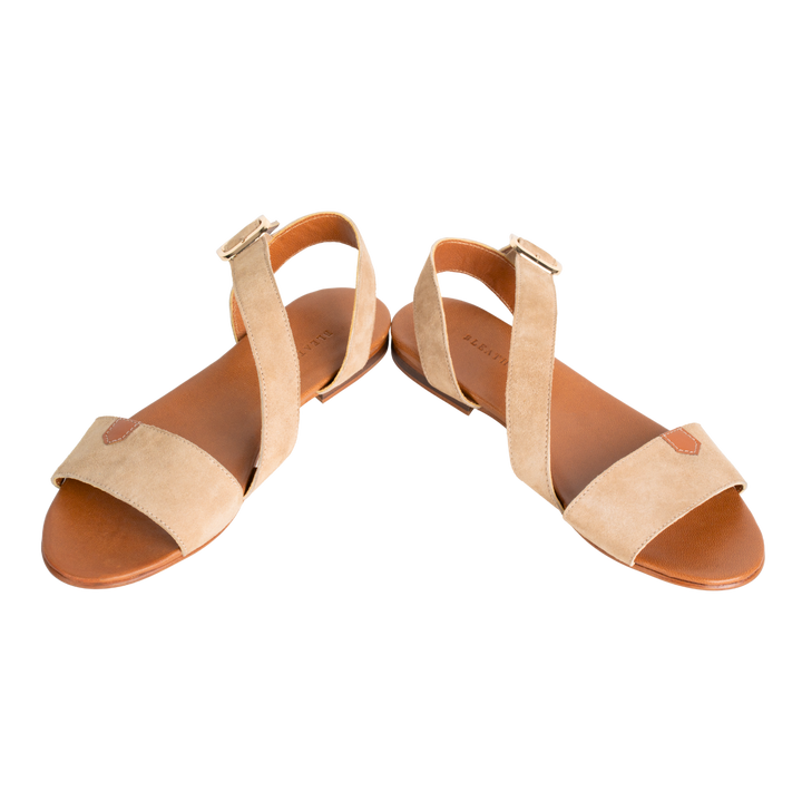 Kaya : Sandales Femme - Daim Beige