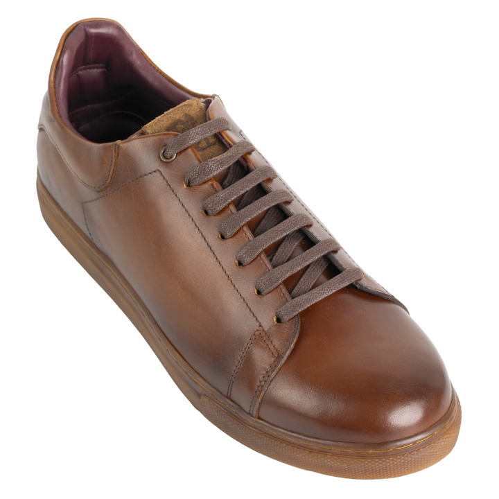 Stanley : Sneakers Homme - Cuir Tabac