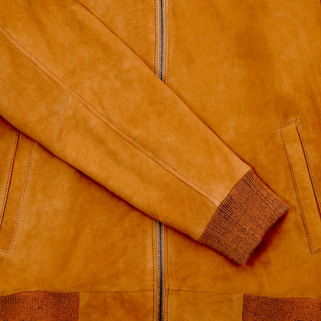 Bomber: Jacket Homme - daim tabac