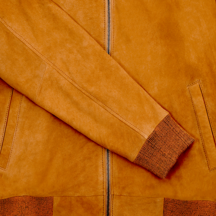 Bomber: Jacket Homme - daim tabac