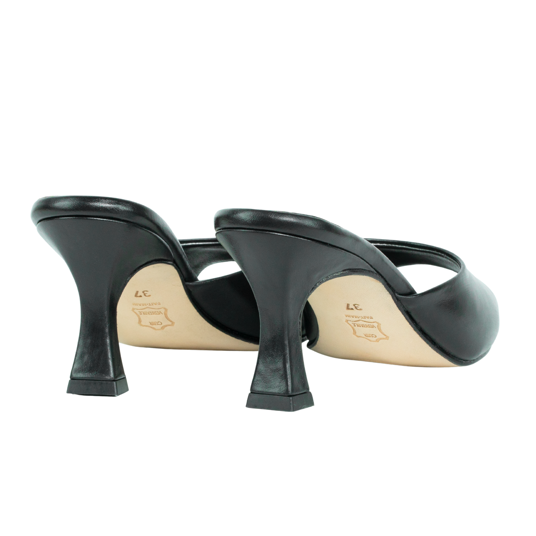 Olga : Sandales Femme - Cuir Noir