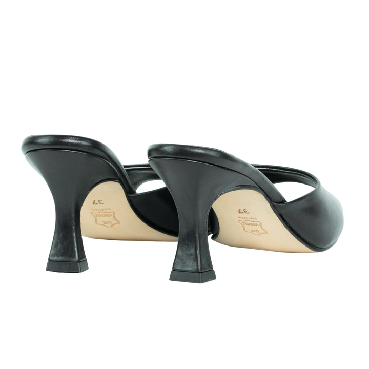 Olga : Sandales Femme - Cuir Noir