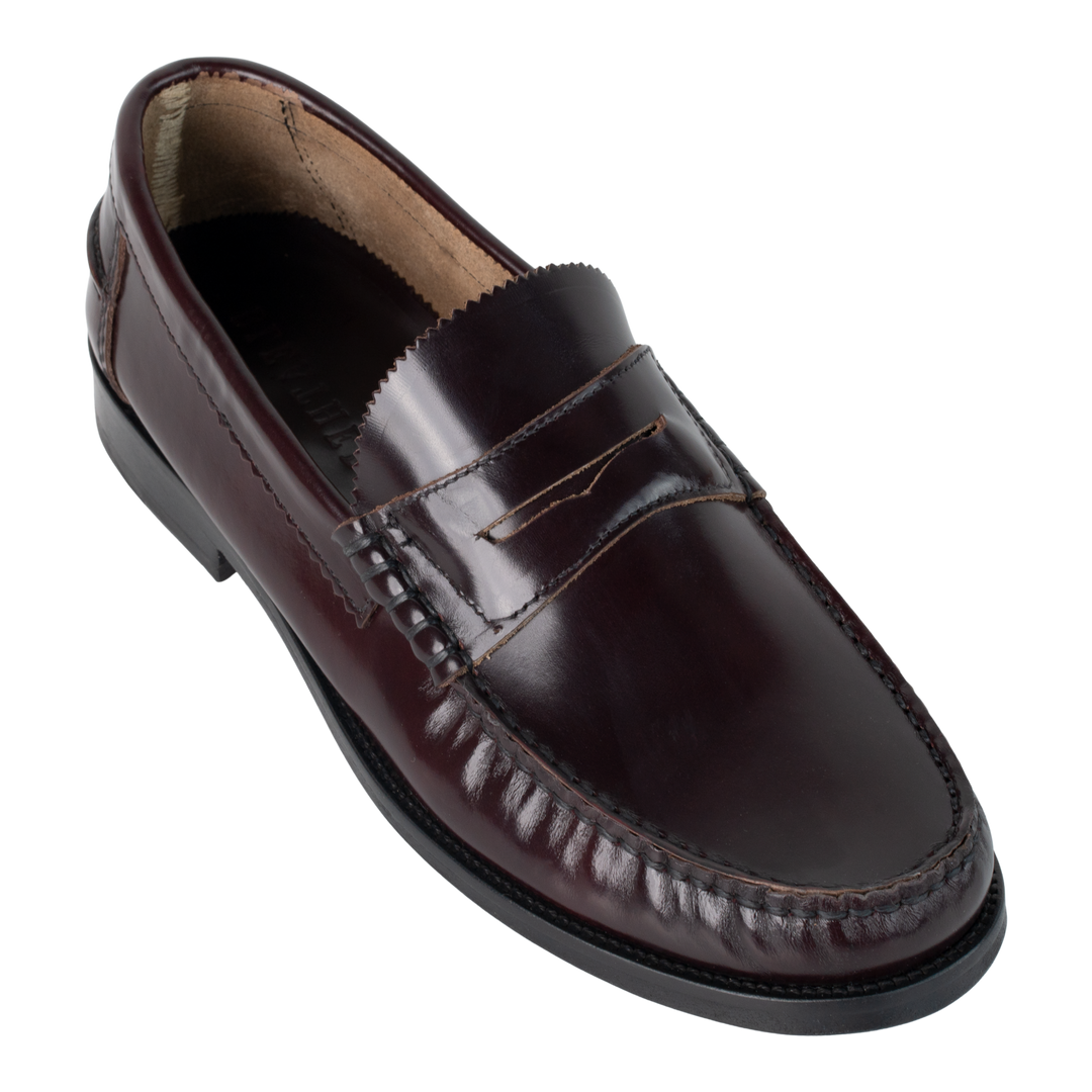Wallas : Mocassin Homme - Cuir Bordeaux