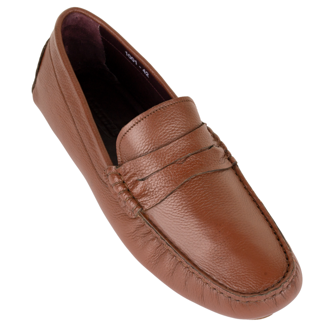 Harvey : Mocassin Homme - Tabac grainé