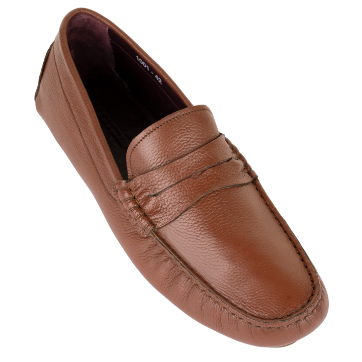 Harvey : Mocassin Homme - Tabac grainé