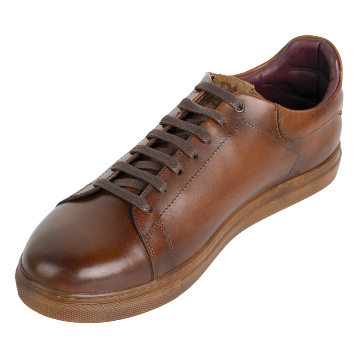 Stanley : Sneakers Homme - Cuir Tabac