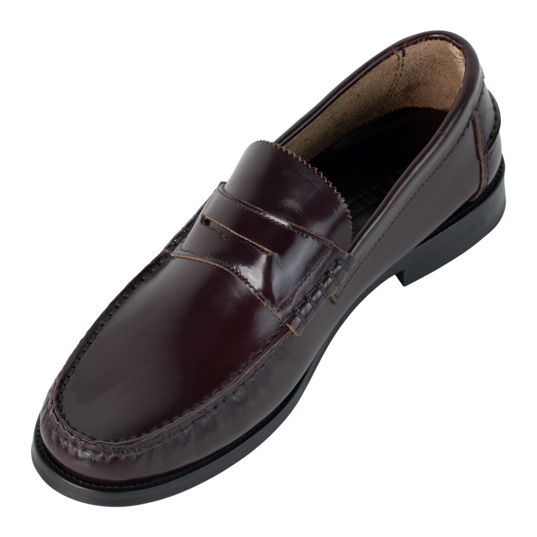 Wallas : Mocassin Homme - Cuir Bordeaux